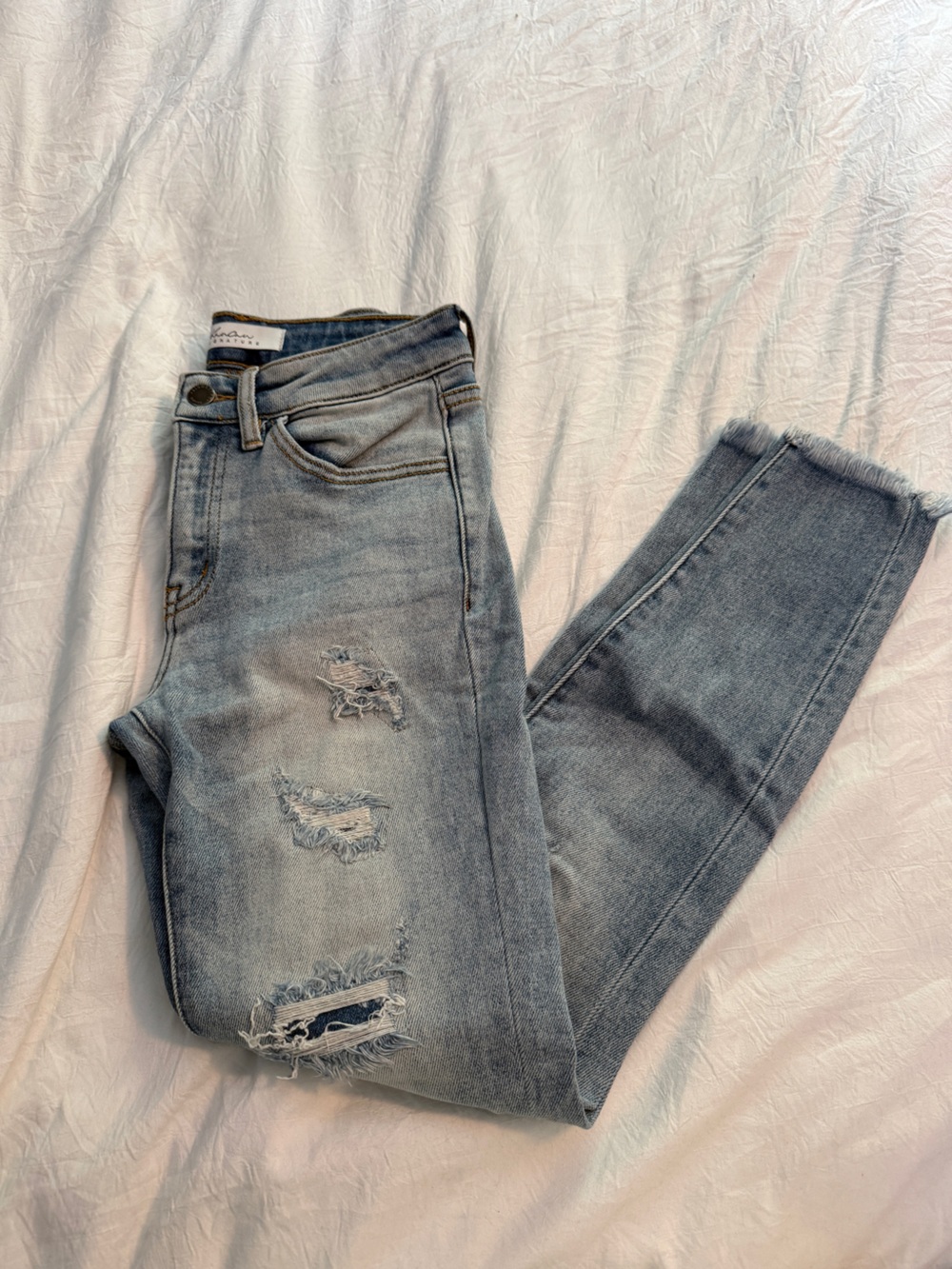 KanCan Light Blue Distressed Skinny Jeans